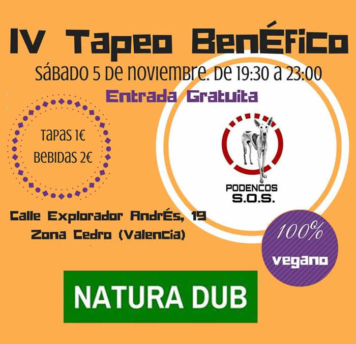 5 Noviembre – Un tapeo benefico para SOS PODENCOS